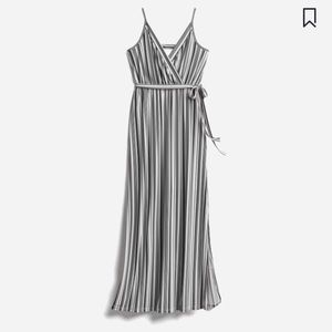 NWT white and black striped maxi dress